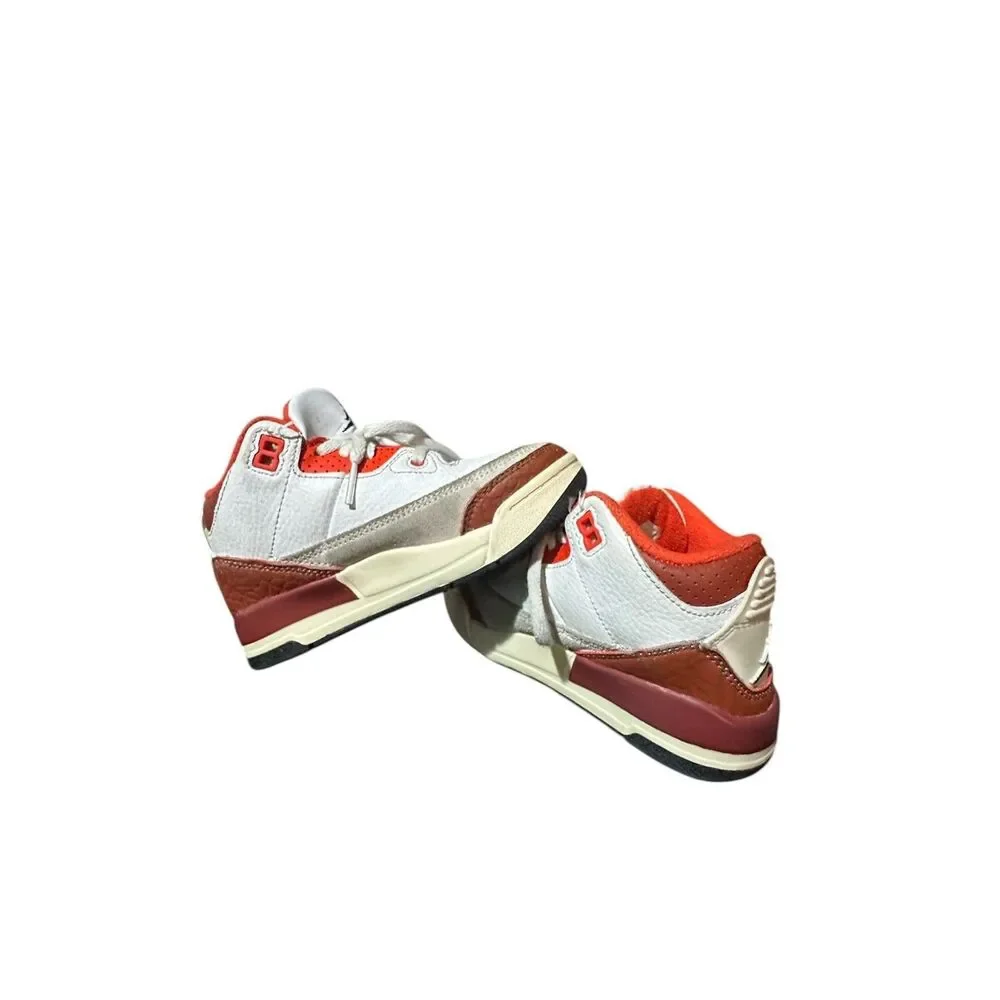 Jordan Kids White and Red/Orange Sneakers
